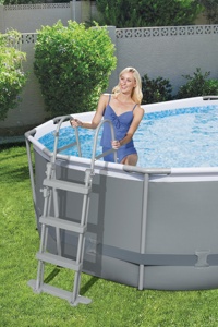 Set de <span class=keywords><strong>Piscina</strong></span> Ovalada Desmontable <span class=keywords><strong>Bestway</strong></span> 56620 <span class=keywords><strong>Power</strong></span> <span class=keywords><strong>Steel</strong></span> 4.27 m X 2.50 m X 1.00 m - Product Image 2