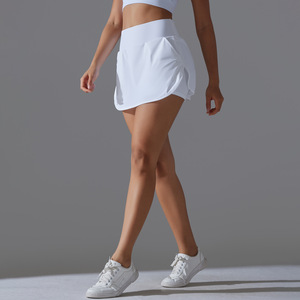 Women's High Waist Tennis Skirt with Side Slit & Pockets Built-in Anti-See-Through Shorts Quick Dry A-Line Sporty Mini Skirt - Product Image 5