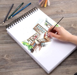 Papier recyclable personnalisé pour dessin en spirale, tampon vierge A3 A4, <span class=keywords><strong>carnet</strong></span> <span class=keywords><strong>de</strong></span> <span class=keywords><strong>croquis</strong></span>, livre <span class=keywords><strong>de</strong></span> <span class=keywords><strong>croquis</strong></span> pour artistes, peinture, 100% - Product Image 4