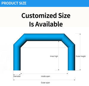 Arches de départ et d'arrivée gonflables imperméables FEAMONT avec logo personnalisé, arche de sport extérieure avec couleur personnalisée pour les événements - Product Image 2