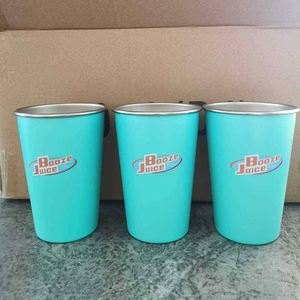 Vasos de Cerveza de Acero Inoxidable Plateados de 569 ml, Vaso de 1/2 Pinta, Color Rojo, Personalización con Logotipo, Taza de 350 ml, 500 ml, 16 oz - Product Image 3