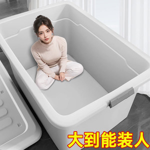Storage Box Plastic <b>Large</b> Capacity Organizer Rectangle Seal Storage <b>Bin</b> Household Use 10L-20L Eco Friendly - Product Image 3