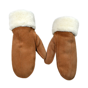 Toptan moda kış kalın koyun deri eldiven gerçek deri özel kadınlar sıcak eldivenler - Product Image 2