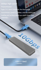 เคสอะลูมิเนียมสำหรับฮาร์ดไดรฟ์ NVMe M.2 ขนาด 2TB แบบเชื่อมต่อ Type-C รองรับ SSD ขนาด 2230 2242 2260 2280 - Product Image 4