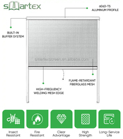 Moustiquaire enroulable pour fenêtre coulissante, volet en aluminium, filet anti-mouches rétractable, écran anti-insectes en fibre de verre