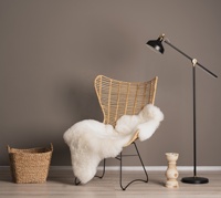 Natural White Scandinavian Sheepskin Rugs with Medium Pile Soft & PET Friendly. 2.5-3cm Hair Length. Area Rug Carpet