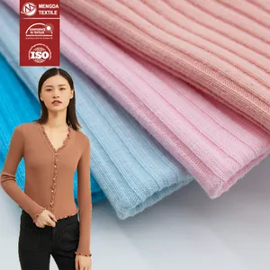 4*3 ribbed cotton lycra 95% cotton 5% spandex cotton rib knit fabric wholesale supplier