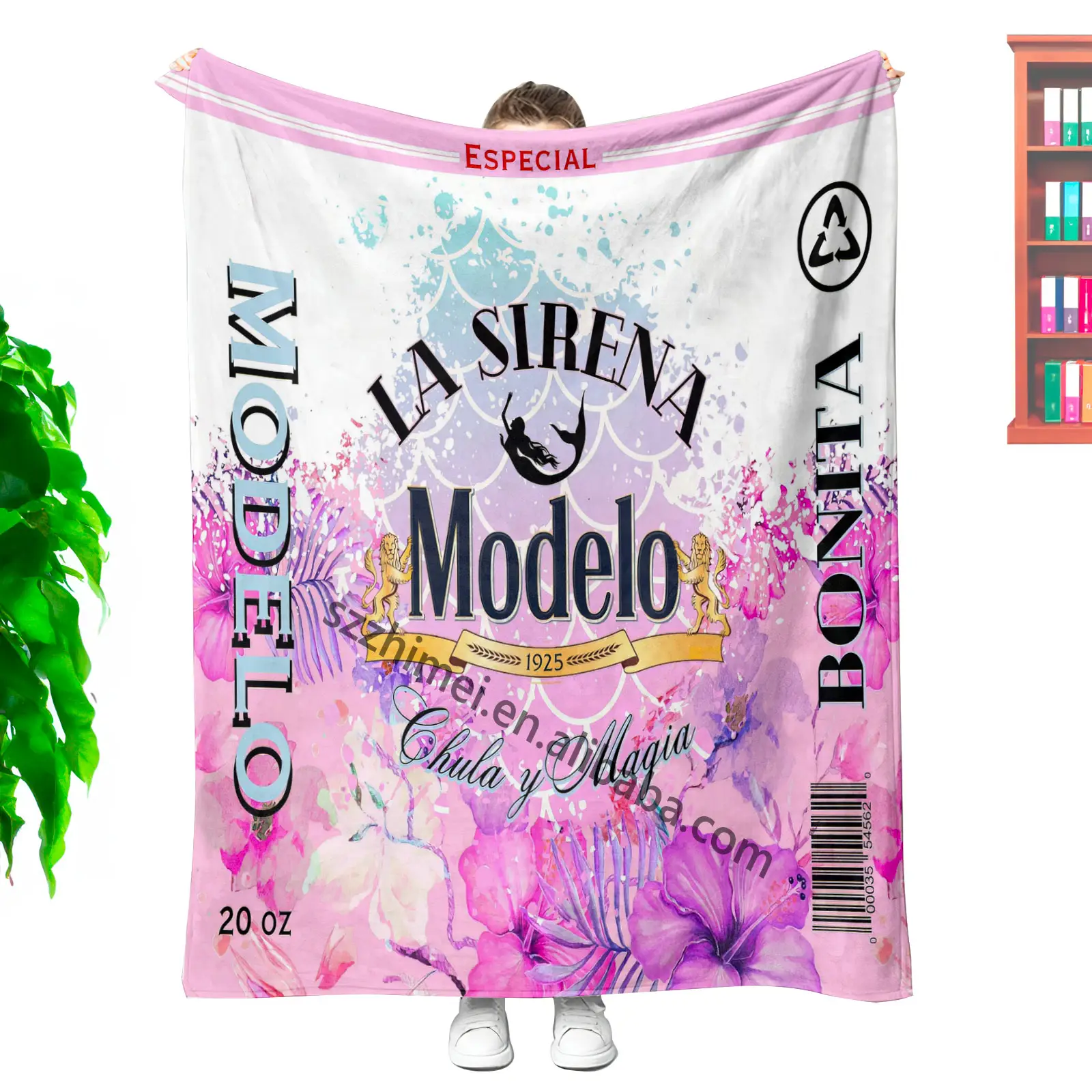 Selimut hoodie lembut ukuran besar selimut handuk fleeceh lembut Bonita model Meksiko kustom sesuai pesanan 2023