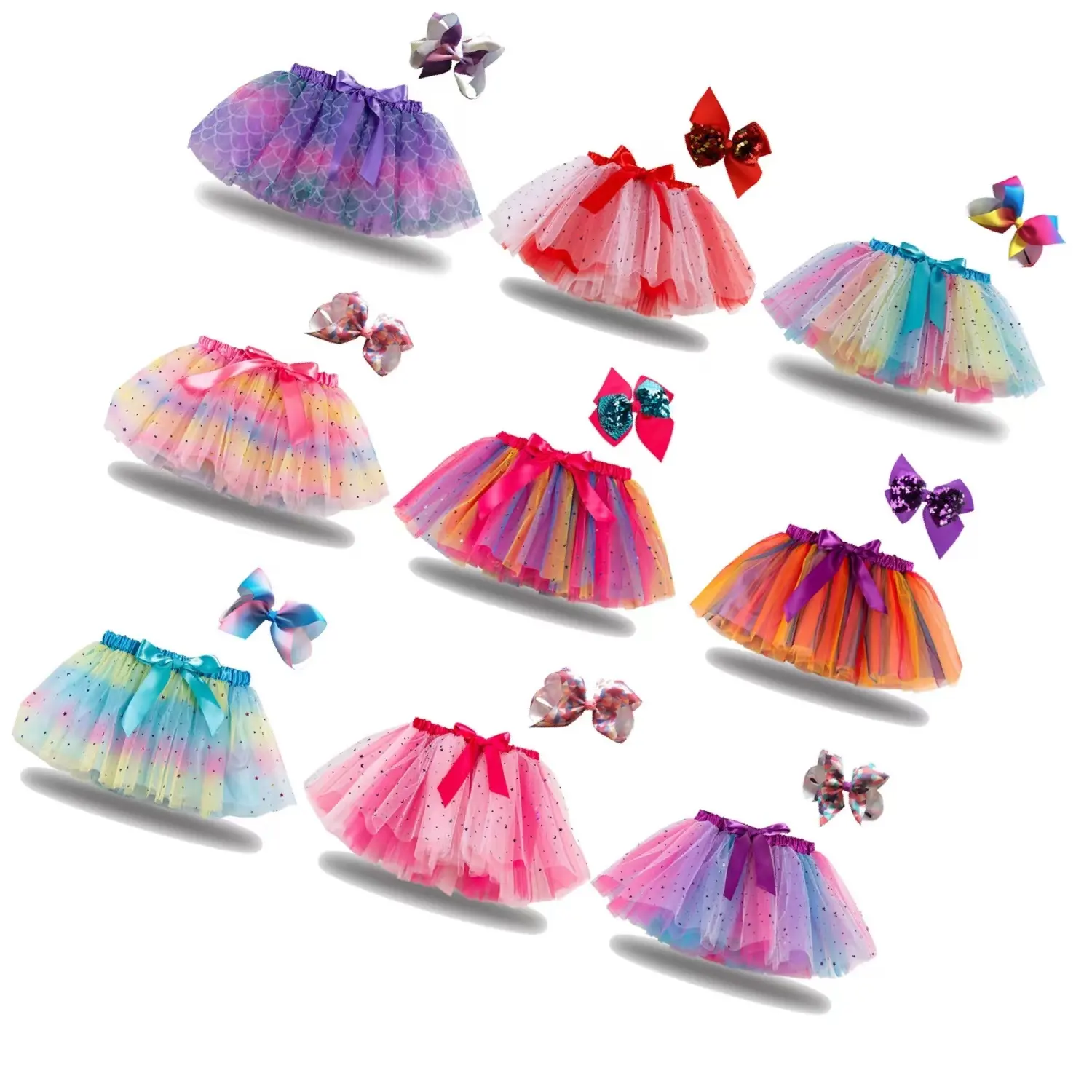 Tutu Skirt Baby Girl Princess Dress Birthday Party Dance Boutique Rainbow Tulle Skirts clothes for girls children