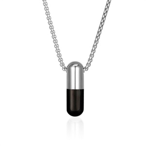 Wholesale Stainless Steel Vintage Capsule Pendant Necklace for Men - Product Image 5