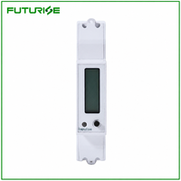 Compteur d'énergie monophasé Futurise 1P sur rail DIN, écran LCD, Modbus RS485 en option pour la surveillance de la consommation électrique résidentielle