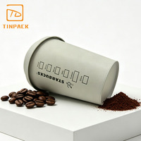 Lata de Metal con Forma de Taza de Café, Personalizada con Logotipo, Precio al por Mayor, para Almacenamiento de Café y Té, Envase para Regalo