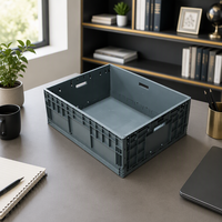 Boîte de rangement en plastique 600 x 400, bac de transport empilable pour le stockage logistique