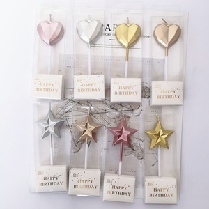 Candela per Torta 3D a Forma di Pentagramma per Natale, <span class=keywords><strong>Halloween</strong></span> e Compleanno con Decorazione a Cuore e Stella in Paraffina per Feste - Product Image 6