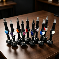 Adaptateur à tube unique Resin Planet Hookah MOZE en alliage d'aluminium avec finition miroir et coffret cadeau pour chicha narguilé