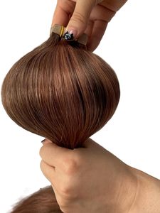 Balayage marrone medio e <span class=keywords><strong>ramato</strong></span> nastro naturale per la trama della pelle Remy in extension per <span class=keywords><strong>capelli</strong></span> extension <span class=keywords><strong>capelli</strong></span> umani <span class=keywords><strong>capelli</strong></span> malisi - Product Image 5