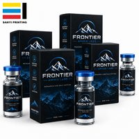3ml 10ml Fläschchen-Verpackungsbox mit Eigenem Logo Mattschwarzer Papier-Faltkarton für Forschungslabor-Glasflaschen