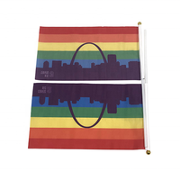 Vente en gros mini drapeau portable en polyester avec poteau en plastique de petite taille pour les écrans et les événements