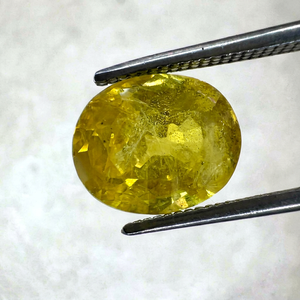 Saphir jaune naturel de 4,31 ct, certifié GIA, provenant de la mine de saphir de Bangkok, taille ovale, pierre précieuse non montée, saphir jaune doré, pour bague ou pendentif. - Product Image 1