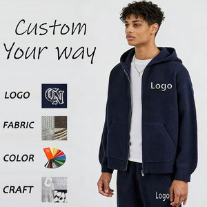 Maglione Casual da <span class=keywords><strong>Donna</strong></span> Venduto Direttamente dalla Fabbrica, <span class=keywords><strong>Cardigan</strong></span> Unisex con Cappuccio, Tinta Unita, Lavorato a Maglia con <span class=keywords><strong>Zip</strong></span> e Maniche Lunghe - Product Image 4