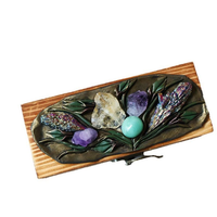 Boîte à bijoux artisanale en bois, nouveau design 2026, idéale pour collection de cristaux et ornements, cadeau parfait