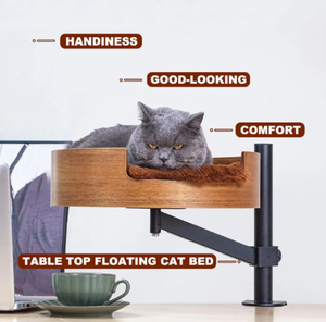 Ahşap masa L çerçeve kutulu Snap düğmesi kapatma ile yüksekliği ayarlanabilir kedi yatak kedi severler için yeni tasarım evcil hayvan kafesi - Product Image 4