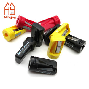 Temperamatite speciale per affilare matite per la lavorazione del legno, temperamatite manuale in plastica con pietra per affilare, LOGO personalizzato - Product Image 2