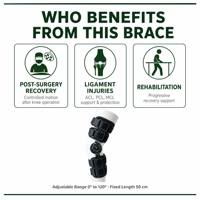 Attelle orthopédique télescopique articulée pour le soulagement efficace de la douleur au genou, soutien du genou pour la récupération des fractures et des lésions des ligaments