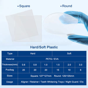 스마일 찾기 다목적 구강 위생 부목 교정 원형 0.8mm 열가소성 PETG 투명 얼라이너 진공 성형 시트 - Product Image 5
