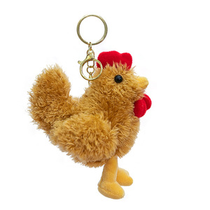 Belo Tempo Nieuwe Aankomst Legkip Pluche Speelgoed Hangertje Creatief Mollig Dier Knijp Speelgoed Stressverlichting Sleutelhanger - Product Image 1