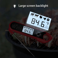 Termometer makanan memasak BBQ, pengukur suhu daging Digital permen coklat dapur Alarm dengan bukaan botol