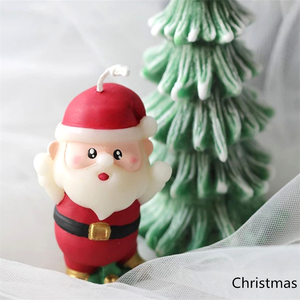 Molde de silicona para velas de Papá Noel, alta calidad, artesanal de yeso, barba larga, regalo de Navidad, escultura de decoración de escritorio - Product Image 2