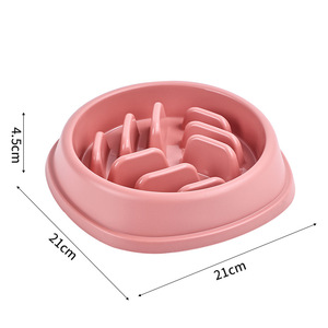 Gamelle anti-étouffement à alimentation lente pour chiens et chats <span class=keywords><strong>en</strong></span> PP, motif uni pour une digestion saine - Product Image 5