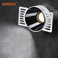 ERDU 12w 20w 30w Led Downlight Logement Installation Facile Cob Projecteur Ic Taux Pilote Rond Led Downlight pour Chambre