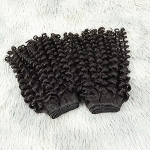 Kết thúc đầy đủ 100 thô Brazil tóc con người bó lớp biểu bì Phù hợp máy bay phản lực màu đen tóc con người bó <span class=keywords><strong>Jerry</strong></span> xoăn lượn sóng tóc sợi ngang - Product Image 4