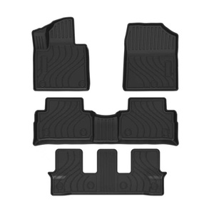 Alfombrillas Impermeables 3D de TPE para Coche, Alfombrilla para Maletero Trasero para <span class=keywords><strong>Hyundai</strong></span> Santa Fe 2021-2023 de 7 Plazas, Alfombra 5D para Coche, Accesorios Interiores - Product Image 2