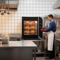 Nouveau Four Électrique Industriel Commercial Automatique Rotatif en Acier Inoxydable pour Poulet, Farine, Maïs, Eau, Blé et Barbecue