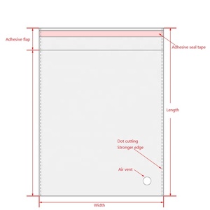 Tự dính túi cao minh bạch nhựa OPP Túi poly với tự dính dải băng - Product Image 5