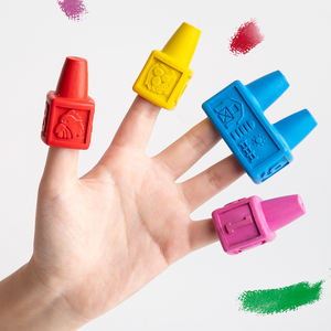 子供の子供のための安全なカスタム形状のデザイン無毒の洗える積み重ね可能なフィンガークレヨン - Product Image 2