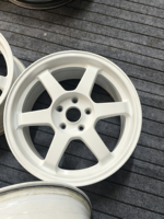 Velg Alloy 6 Palang Warna Putih Mengkilap 18 Inch 5X114.3 untuk Honda Civic Si Type R Accord Toyota Camry 86 Subaru BRZ WRX Mazda MX-5 Sport