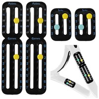 Compteur de points mécanique auto-adhésif pour raquettes de tennis et de padel, mince et attachable, pour le suivi des scores des jeux et des ensembles