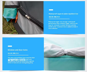 Carpa de Playa Automática de Apertura Rápida para 3-4 Personas, Ligera, Camuflaje, Refugio para Acampar al Aire Libre para el Verano - Product Image 4