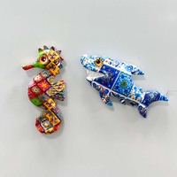 Aimants de réfrigérateur en résine colorée en forme d'animaux, collection décorative de souvenirs pour les boutiques de cadeaux, le tourisme, la vente au détail et la décoration intérieure