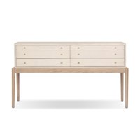 Console d'entrée moderne de luxe en bois massif, fabriquée à la main, durable, multi-compartiments, avec rangement fonctionnel pour le salon