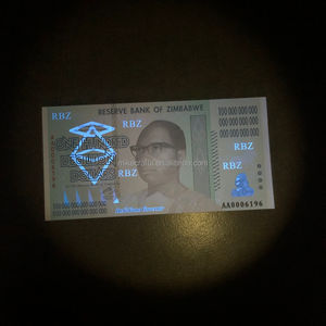 ธนบัตรกระดาษขอ<span class=keywords><strong>ง</strong></span>ขวัญ<span class=keywords><strong>ง</strong></span>านเลี้ยงที่ทนทาน ซิมบับเว หนึ่<span class=keywords><strong>ง</strong></span><span class=keywords><strong>ร้อย</strong></span>ล้านล้านดอลลาร์ พร้อมการพิมพ์ด้วยแสงยูวี - Product Image 4
