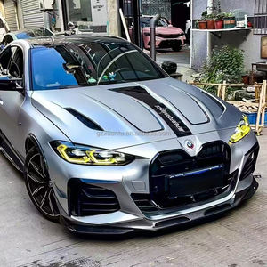 Fibra di carbonio S stile labbro anteriore per BMW 4 serie G26 quattro porte <span class=keywords><strong>M</strong></span> Sport Kit paraurti anteriore Splitter accessori Body Kit - Product Image 4