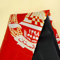 Drapeau afghan de haute qualité 3x5 pieds en satin de bonne qualité avec franges, drapeaux d'Afghanistan en polyester