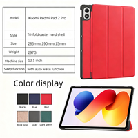 Funda Protectora de Cuero PU de Lujo con Tapa Inteligente y Soporte Tríptico para Tablet POCO Pad de 12.1 Pulgadas, Compatible con Xiaomi Redmi Pad 2 Pro 2025