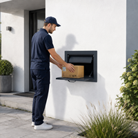 Boîte aux lettres extérieure personnalisée en acier, durable, intelligente, avec accès arrière pour colis