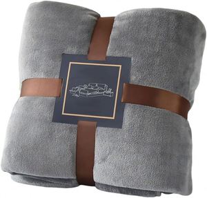 <b>Super</b> <b>Soft</b> Microfiber Flannel Fleece <b>Throw</b> Blanket-400gsm Four Seasons Use Customizable Sizes & Colors Wholesale Available - Product Image 1